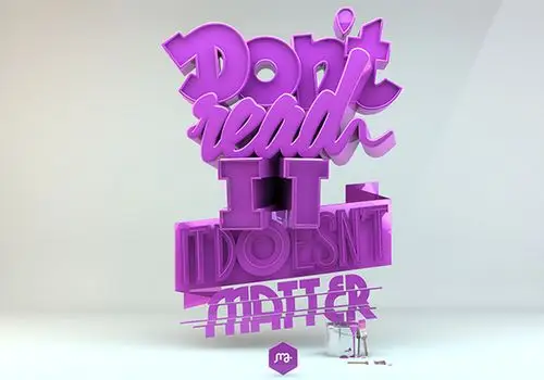 创意3d字体广告