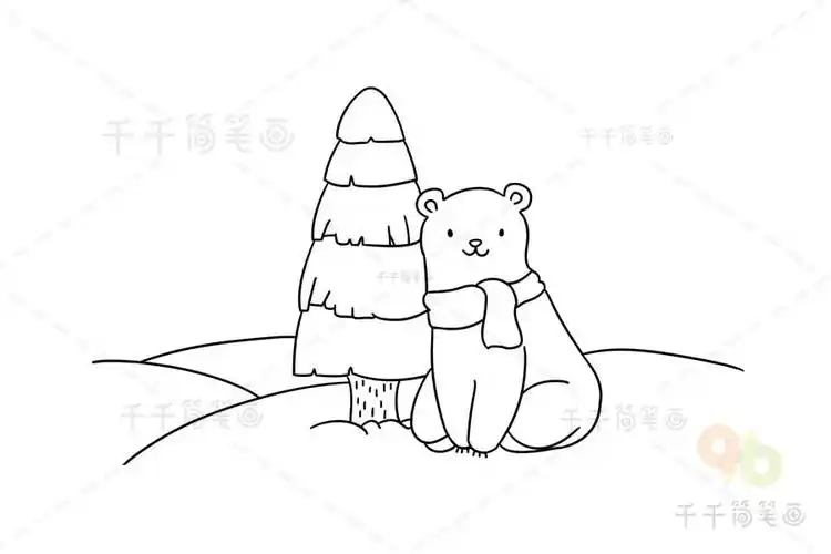 陆地动物简笔画小熊