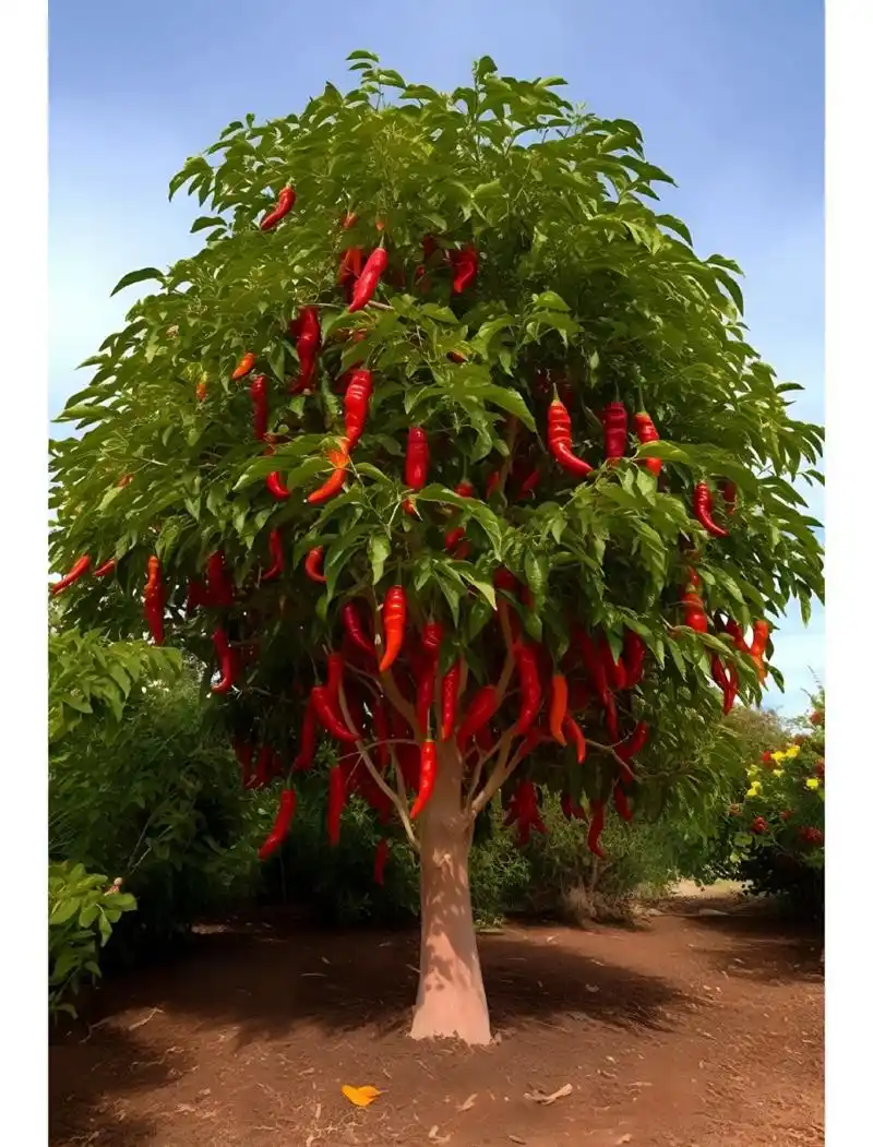 网友:一直以为辣椒树都是矮矮的,直到我家辣椒结了果!