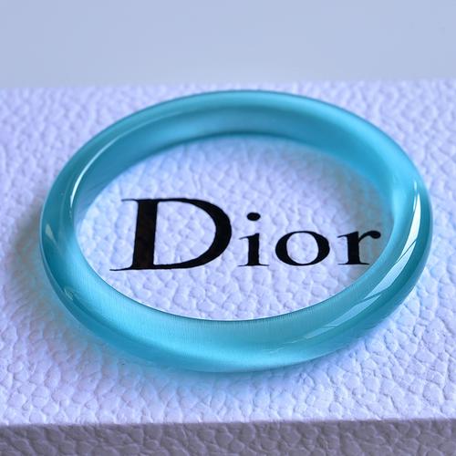 韩版正品细款湖水蓝猫眼石手镯时尚水晶镯饰品女猫眼效应明显天然