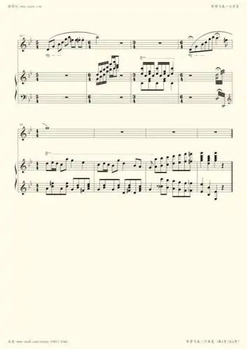 钢琴谱 - 军营飞来一只百灵