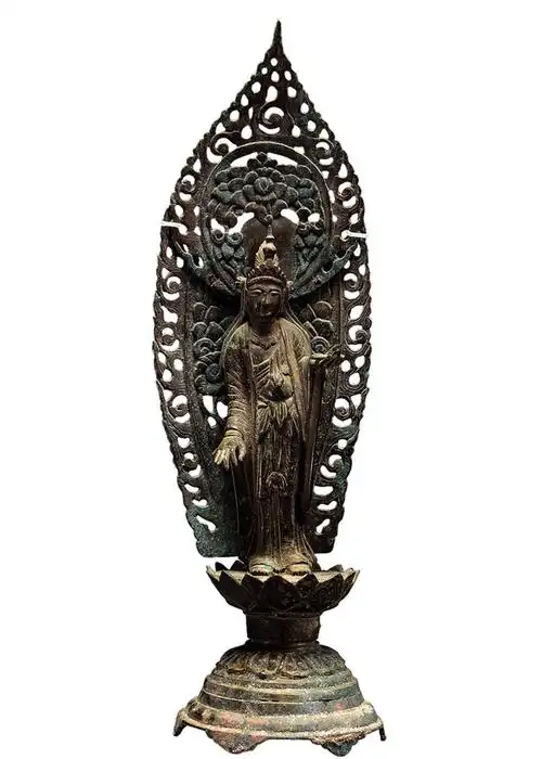 鎏金铜大势至菩萨像五代浙江省博物馆藏