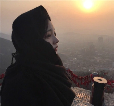 女生长发侧面头像唯美图片大全2018