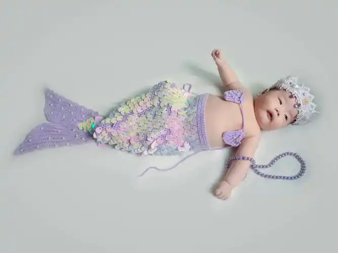 胖嘟嘟的男美人鱼宝宝