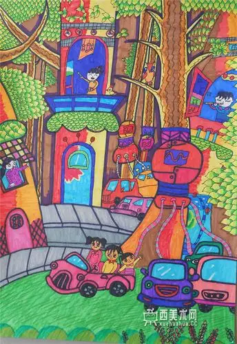 优秀儿童获奖科幻画希望之树