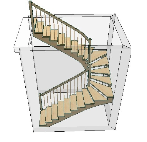 就是类似于这样的楼梯,中间转角休息平台也做几个踏步