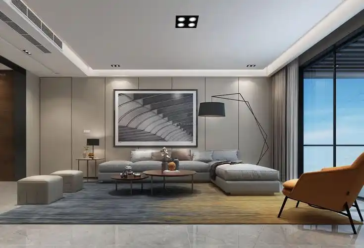 港式风格室内样板间简单设计案例_装信通网效果图