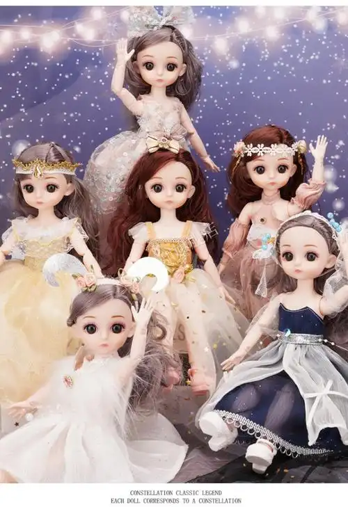 十二星座娃娃处女座 2022新款十二星座芭比洋娃娃套装女孩公主仿真