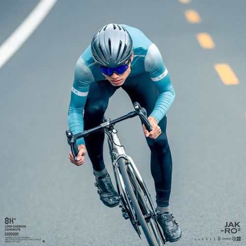 捷酷(jakroo)春夏新款男士薄款长袖骑行服上衣自行车服氧气男骑行服