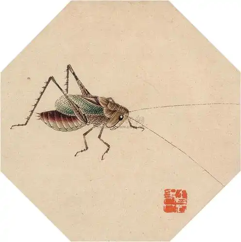 【蝈蝈 镜心 设色纸本】拍卖品_图片_价格_鉴赏_绘画_雅昌艺术品拍卖