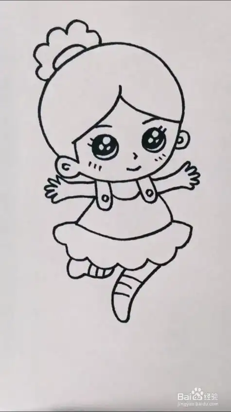 简笔画女孩下面小编和小朋友们一起来学习简笔画可爱的小女孩的画法