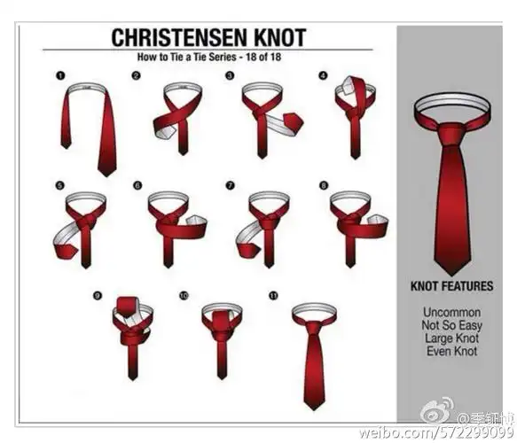 商男必备十八种打领带的经典方法一