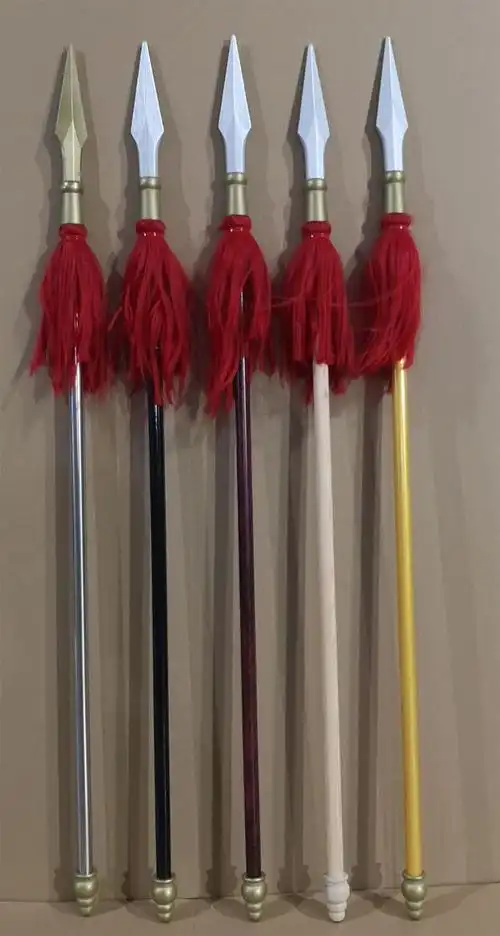 儿童节表演道具红缨枪道具哪吒红孩儿长矛 未开刃 1.4米 红色杆子