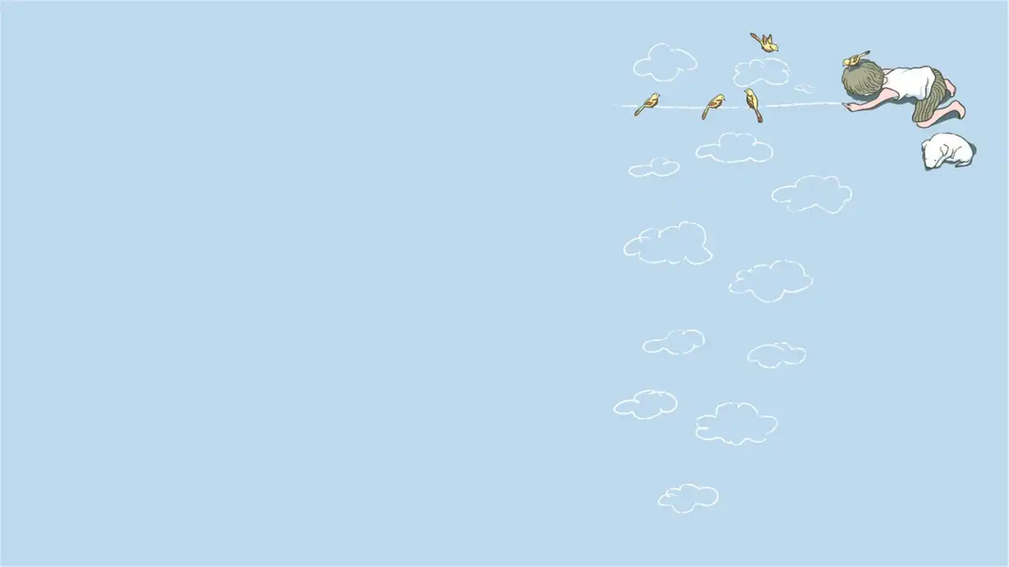 好看的纯色背景简约手绘卡通可爱图片素材桌面壁纸下载是美桌网www.wi