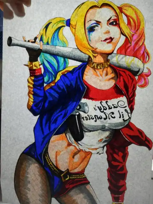 手绘小丑女过程