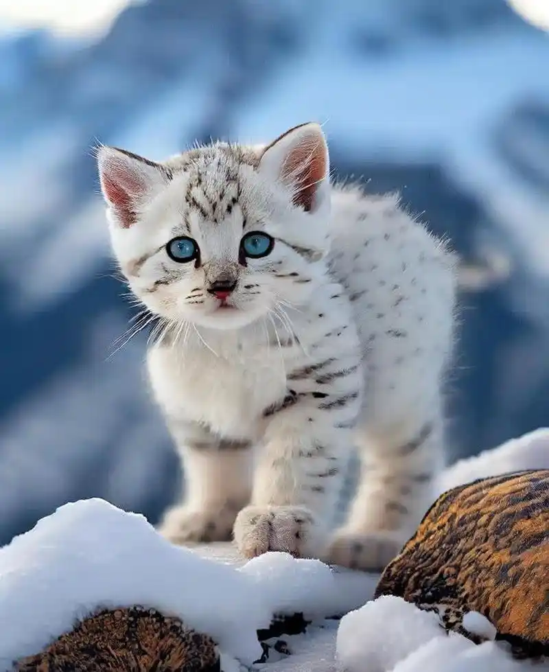 可爱的雪豹宝宝[左捂脸]