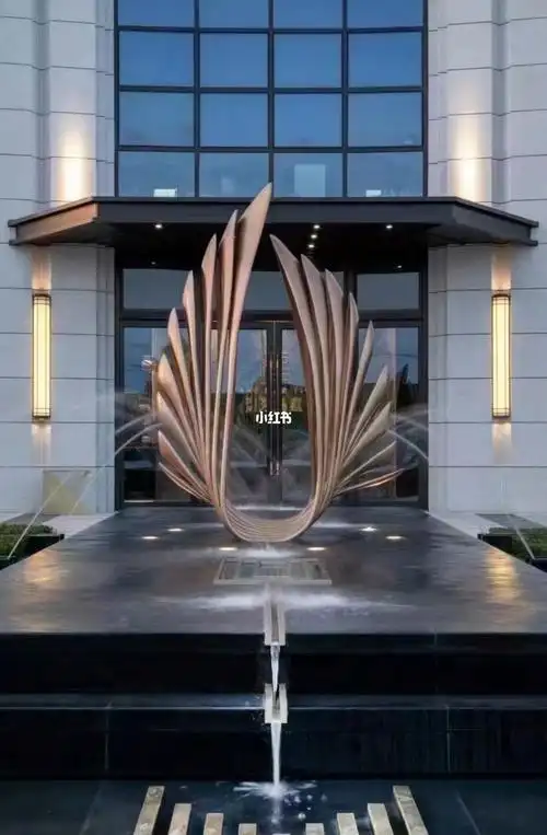 不锈钢水景雕塑售楼部入口水景雕塑不锈钢