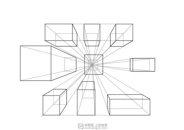 作业:从零开始学绘画之一点透视的画法练习 - cyan (青) - 轻微课