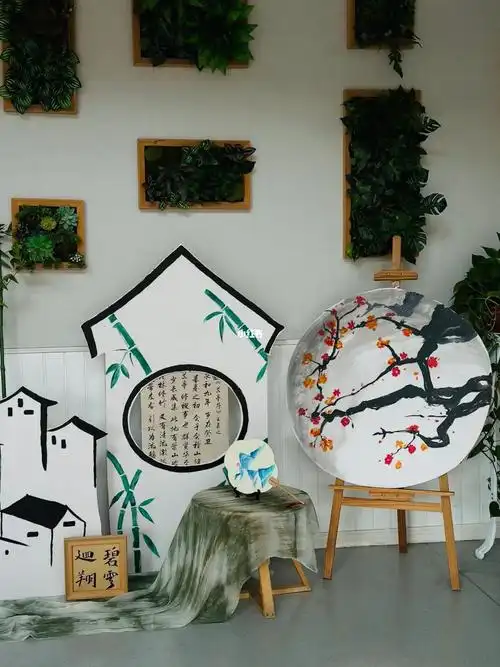 更新一波幼儿园大厅古风环创