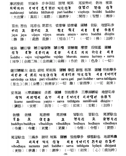 古梵文咒语全集参考-悉昙文