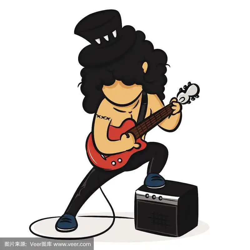 卡通吉他手