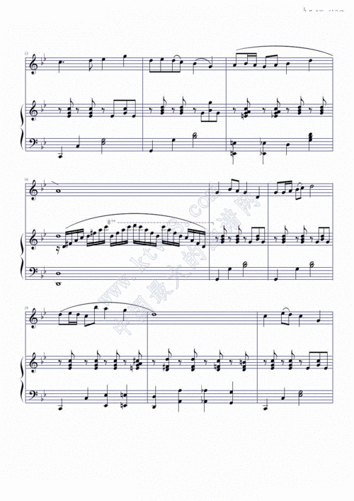 军营飞来一只百灵 钢琴谱 简谱