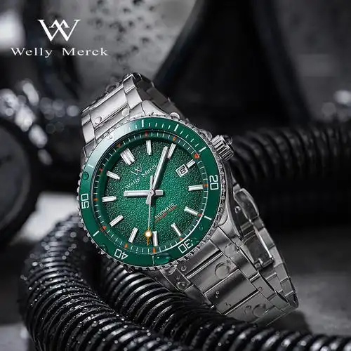 威利默克手表wm20461绿水鬼机械男表男士wm20462时尚潮流腕表