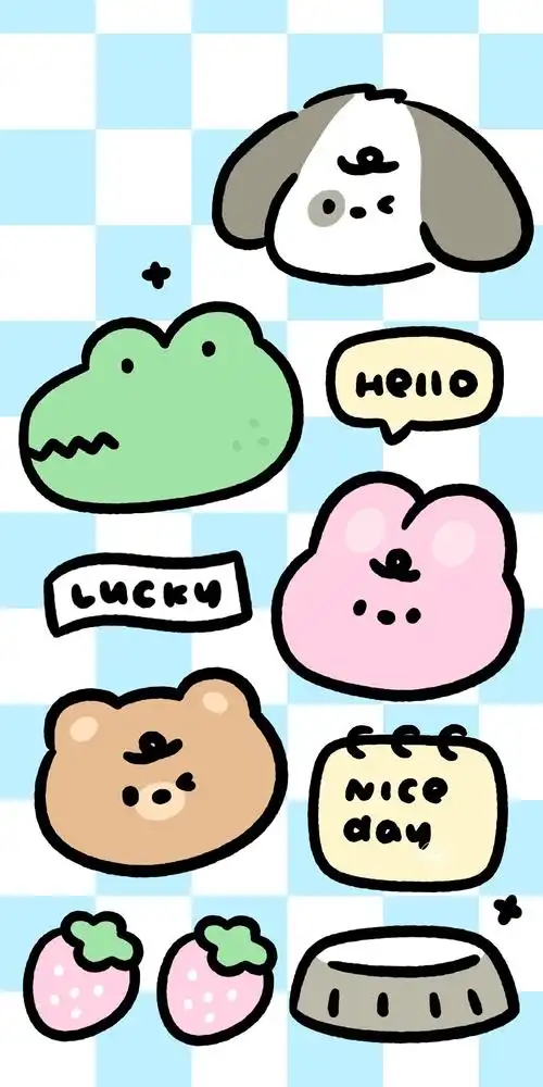 20期 夏日ins风软萌小狗卡通壁纸