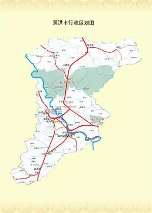 景洪市行政区划图