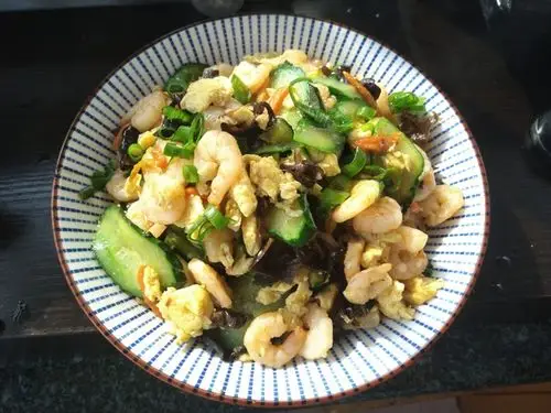 年夜饭硬菜之木须虾仁