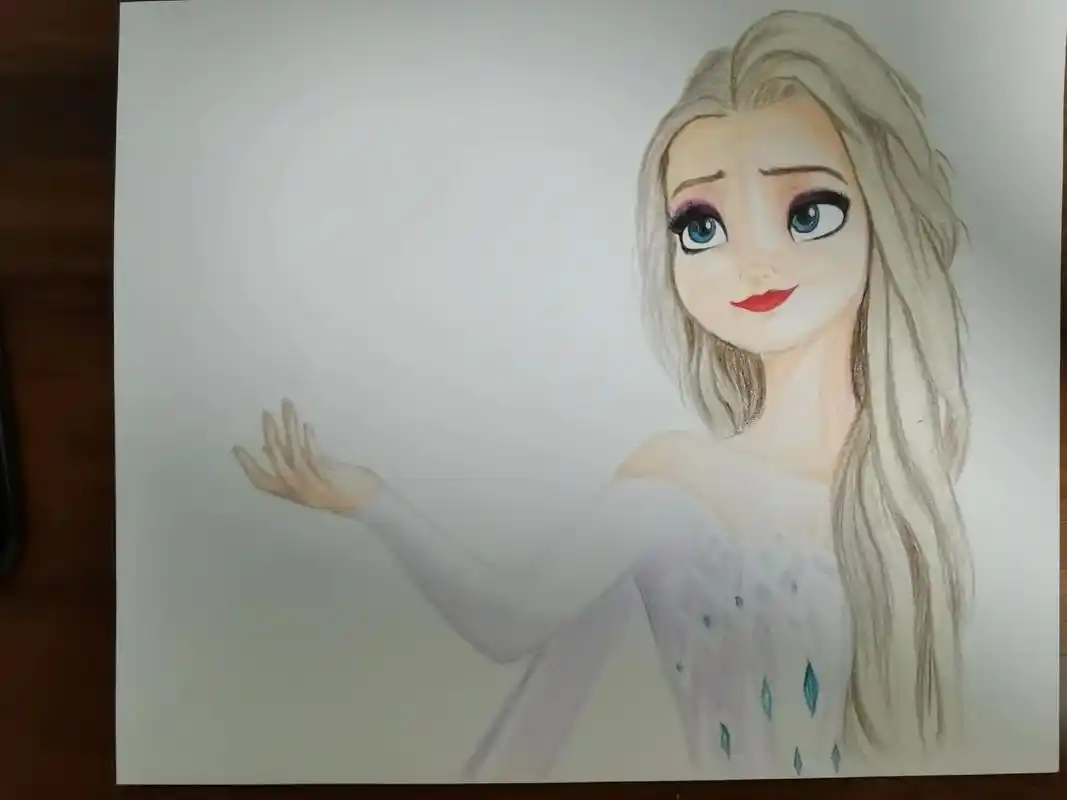 美女妹妹要的彩铅艾莎尽力了