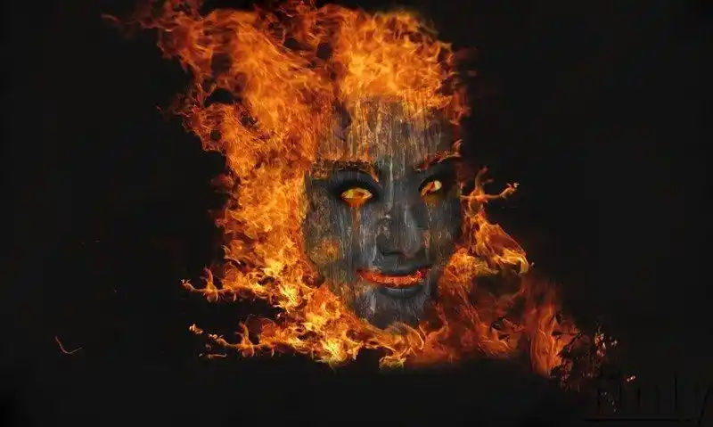 像图中的火焰人物是如何制作的用的是什么软件么