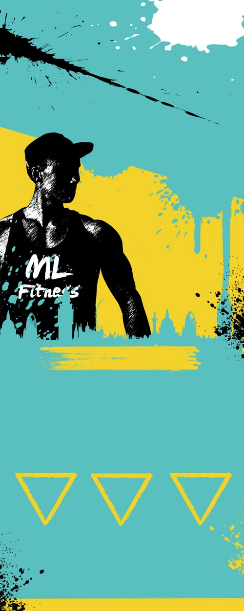 健身房健身教练宣传背景模板