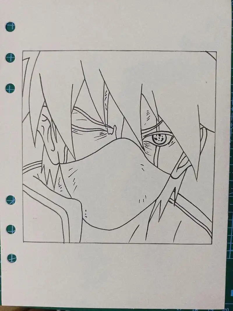 手绘卡卡西过程#旗木卡卡西##火影忍者##手绘