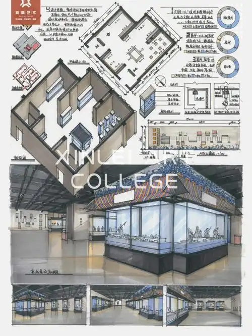 展示空间设计手绘方案