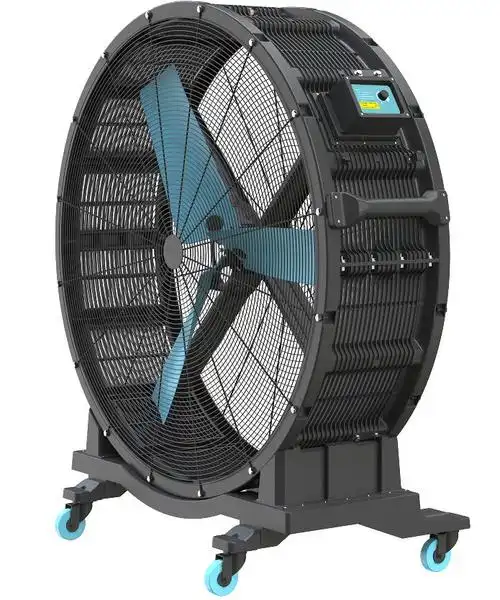 工业大风扇移动机产品描述:可以移动的工业大风扇,永磁电机,无极调数