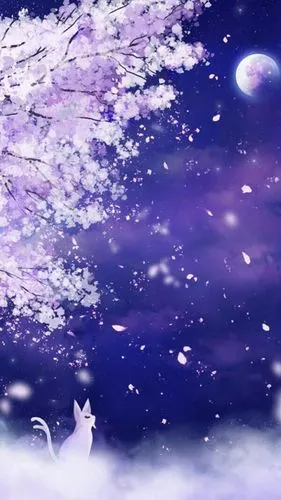 阳光下的浪漫动漫樱花季,高清图片,手机壁纸