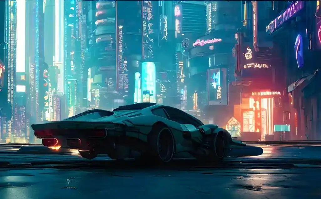 ai绘画赛博朋克未来都市壁纸分享