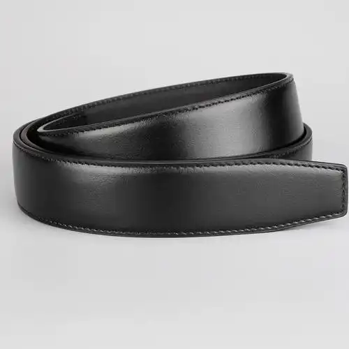 光面自动带不带头皮带男真皮35牛皮34纯带身32无扣自动腰带919