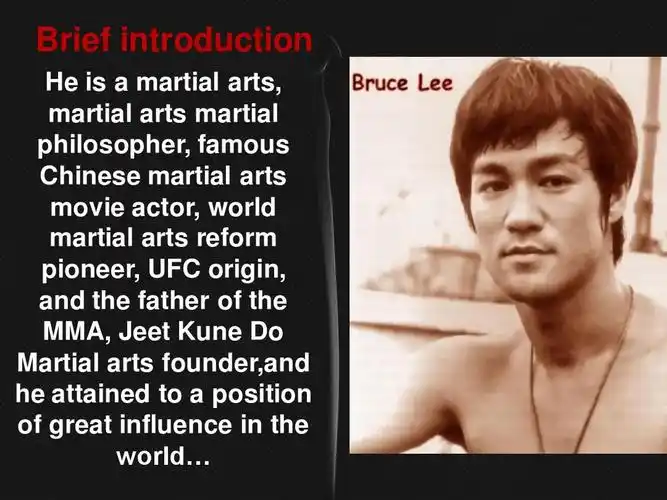 bruce lee李小龙专业的英文简介ppt