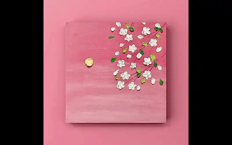 油画棒新手打卡送你一片粉色天空