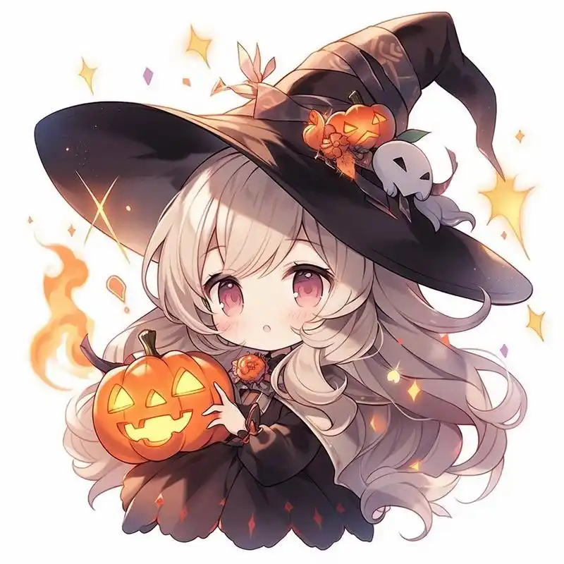 万圣节将至,来款可爱的女巫头像