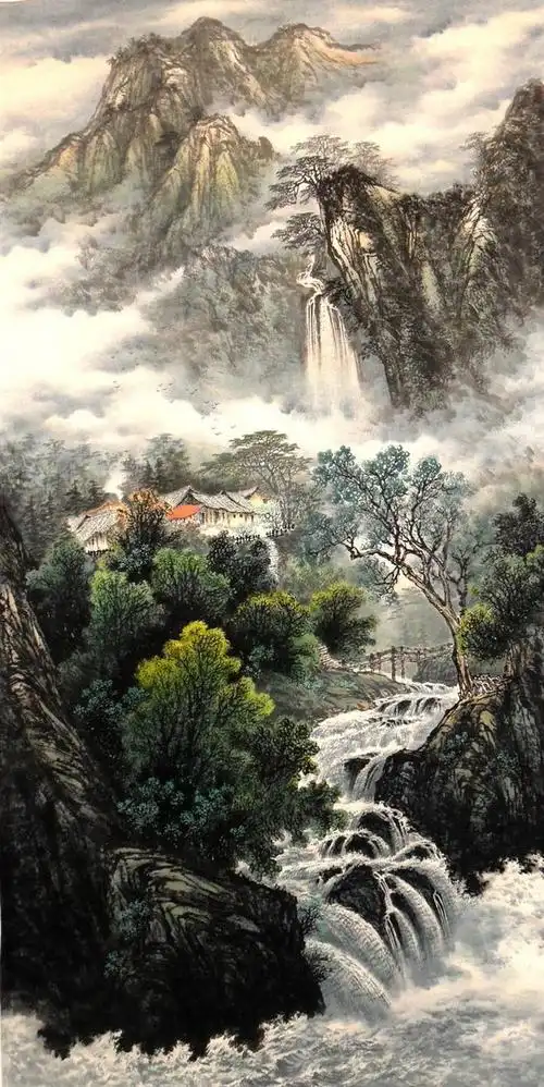 【彩墨山水画家张继强作品赏析】