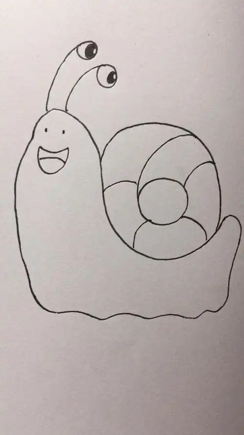 如何画蜗牛简笔画