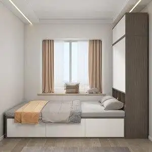 榻榻米床带衣柜图片