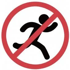 此地禁止奔跑插画