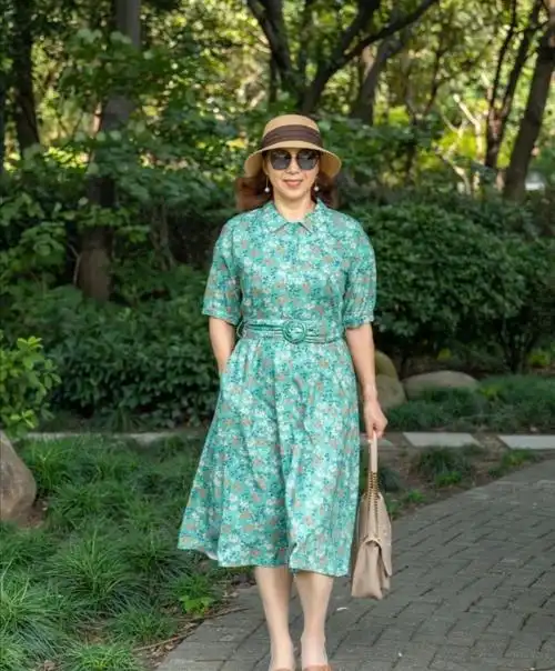 这位65岁的微胖奶奶才是老人穿衣榜样!优雅又时尚,减龄又显气质插图3