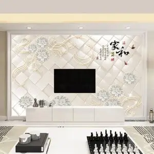 电视背景墙壁布5d8d立体简约现代影视墙壁纸客厅欧式奢华墙布高档