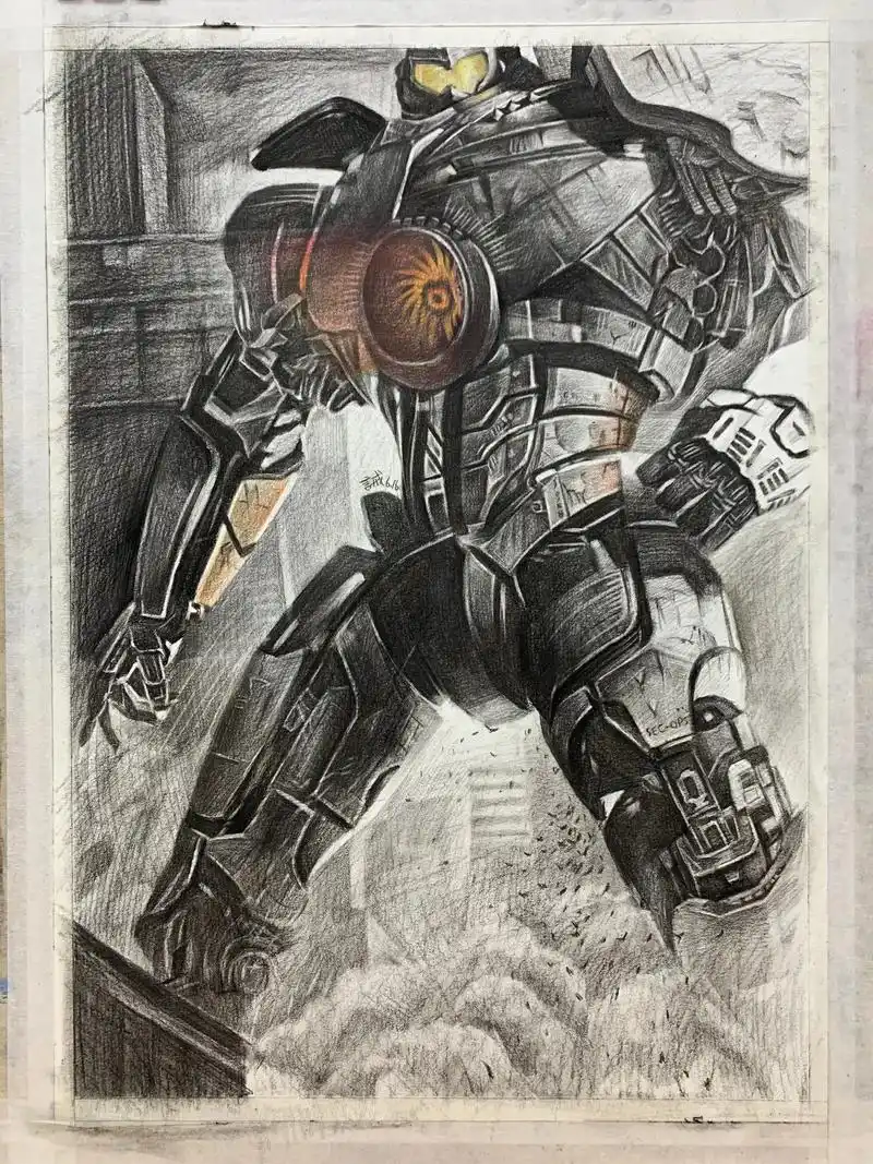 手绘 #画画 #素描 #环太平洋 # - 抖音