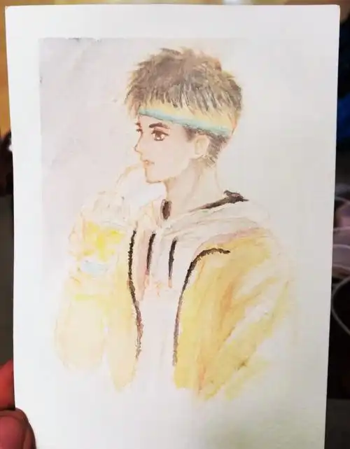 撒野蒋丞水彩我想一个眼神就到老